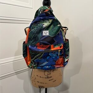 Herschel Supply Company Tropical Floral Backpack in Blue, Green & Orange